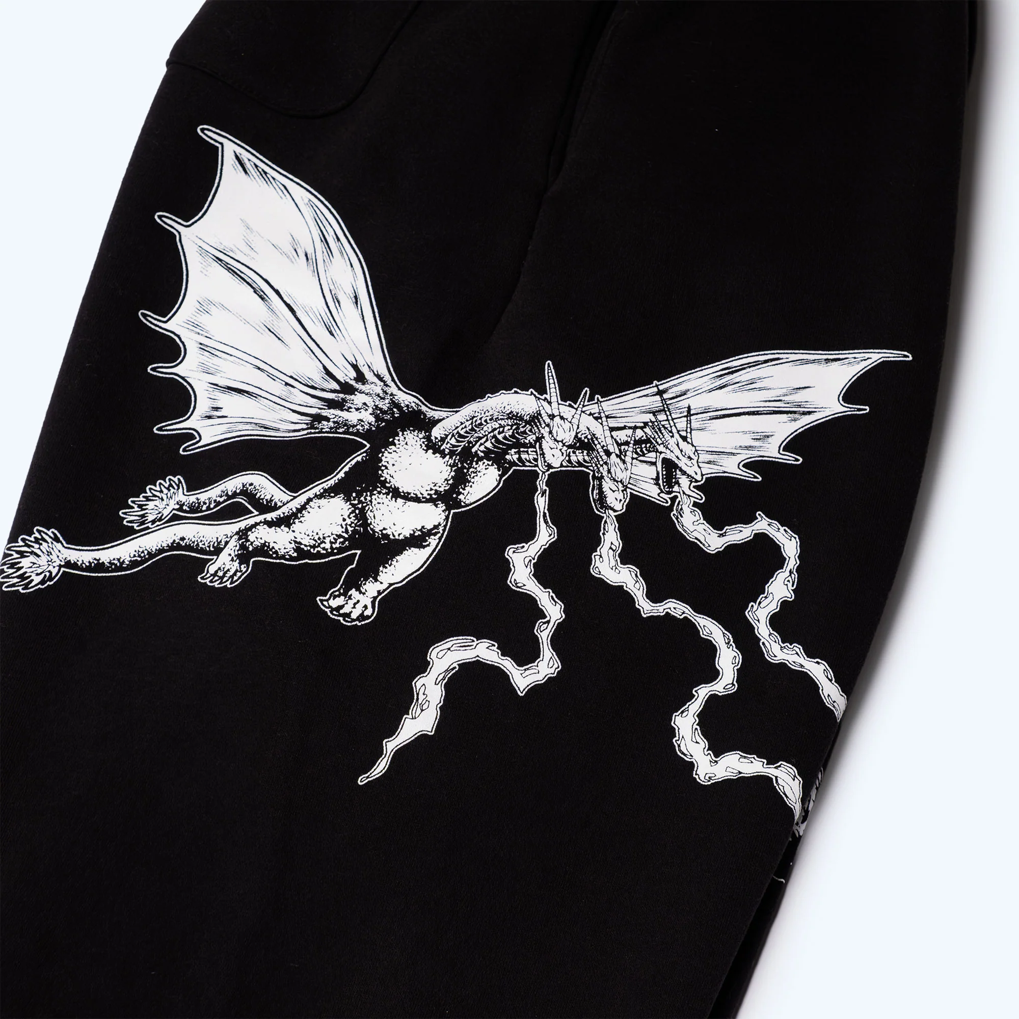 Godzilla Kaiju Print Sweatpants - Black - Image 2