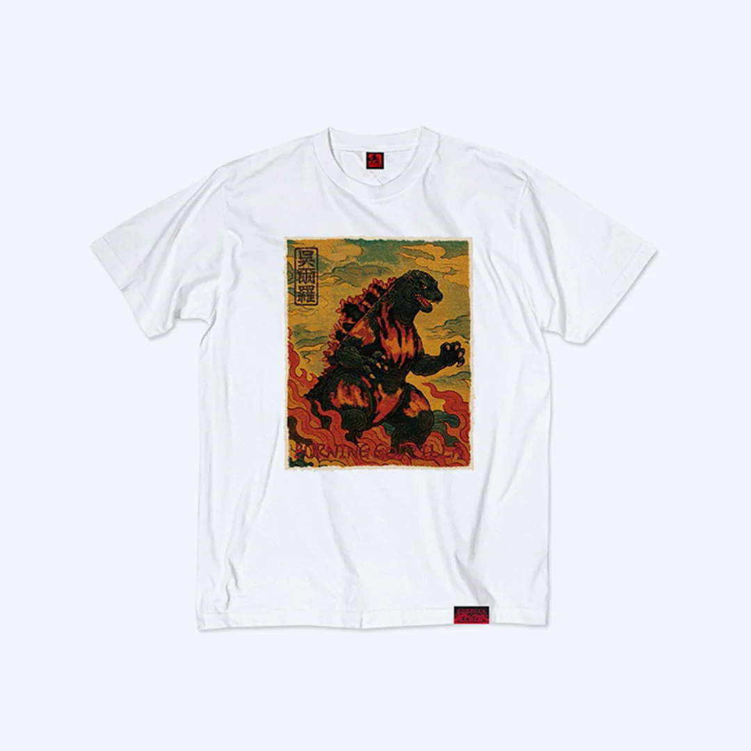 Godzilla vs. Destoroyah 30th Anniversary Scene Illustration T-Shirt 1 White